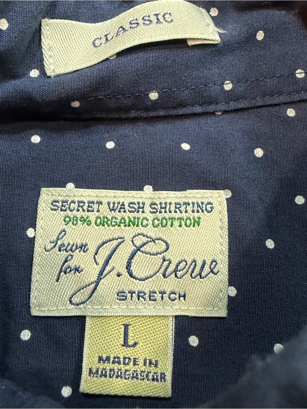 J. Crew Secret Wash Shirting Classic Fit Shirt Size L - Picture 3 of 8